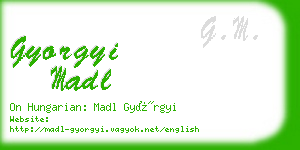 gyorgyi madl business card